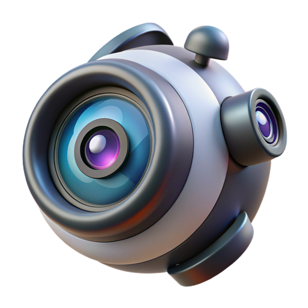 vibrant abstract Drone Camera Lens Close Up Cutout Element png