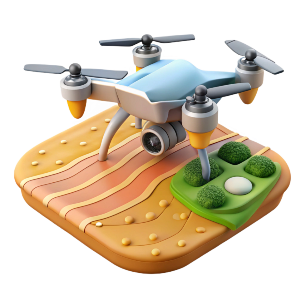 dramatic modern Drone Capturing Aerial s of Farmland Isolated Cutout high quality png