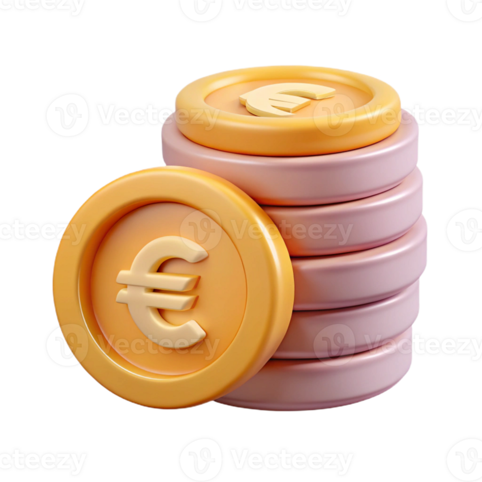 wonderful modern Stack of Coins with Upward Arrow Isolated original png