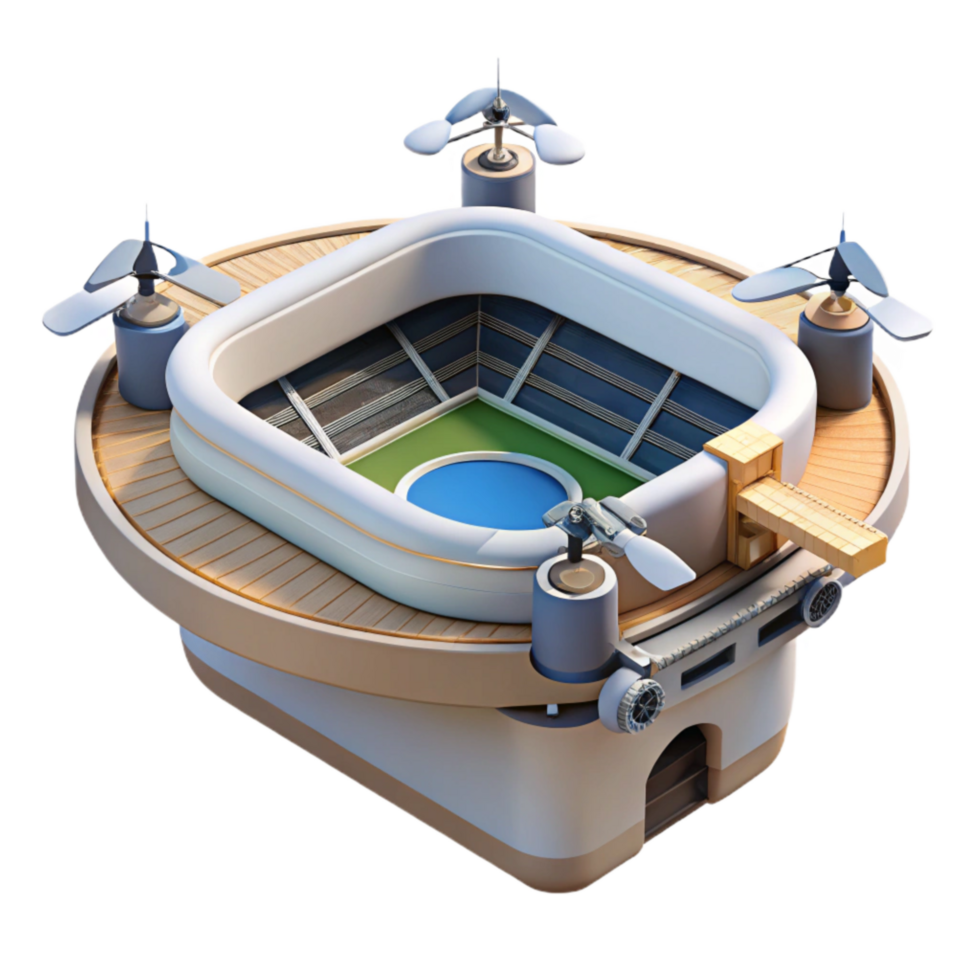 magnificent creative Drone Capturing Footage of Stadium Cutout authentic png