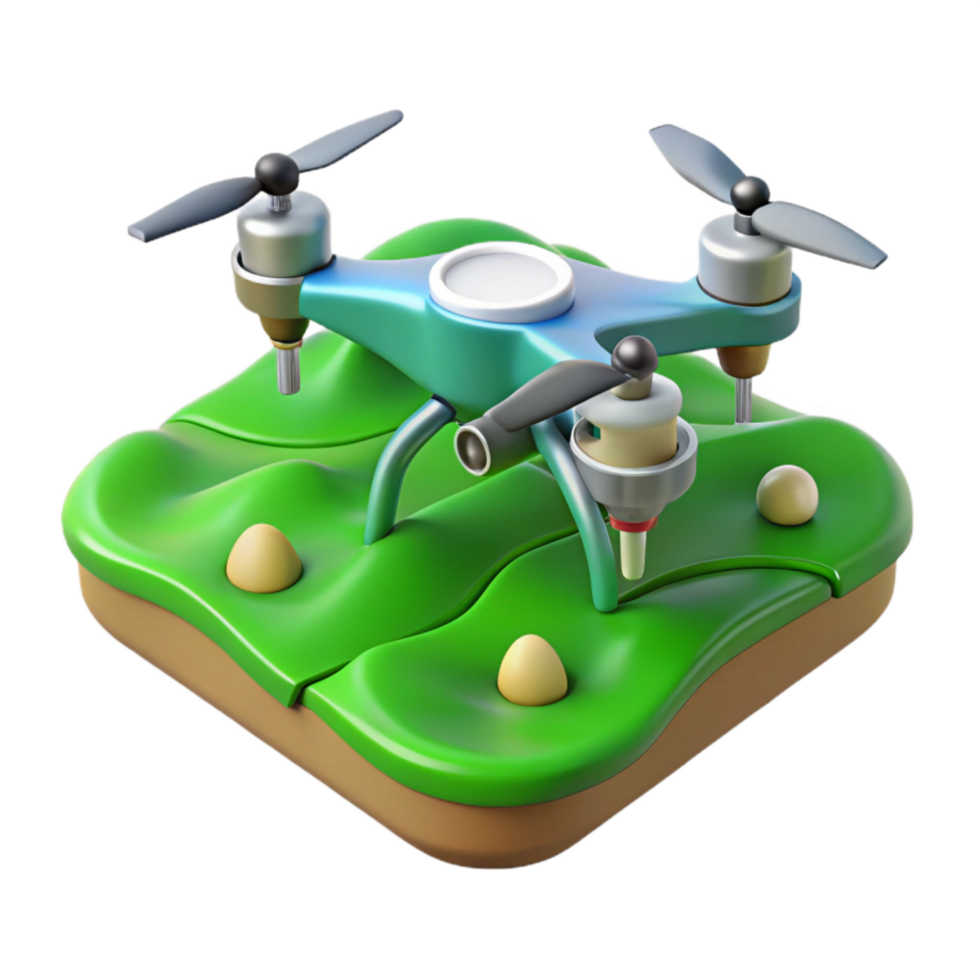 wonderful traditional Drone Hovering Over Green Landscape Cutout genuine png