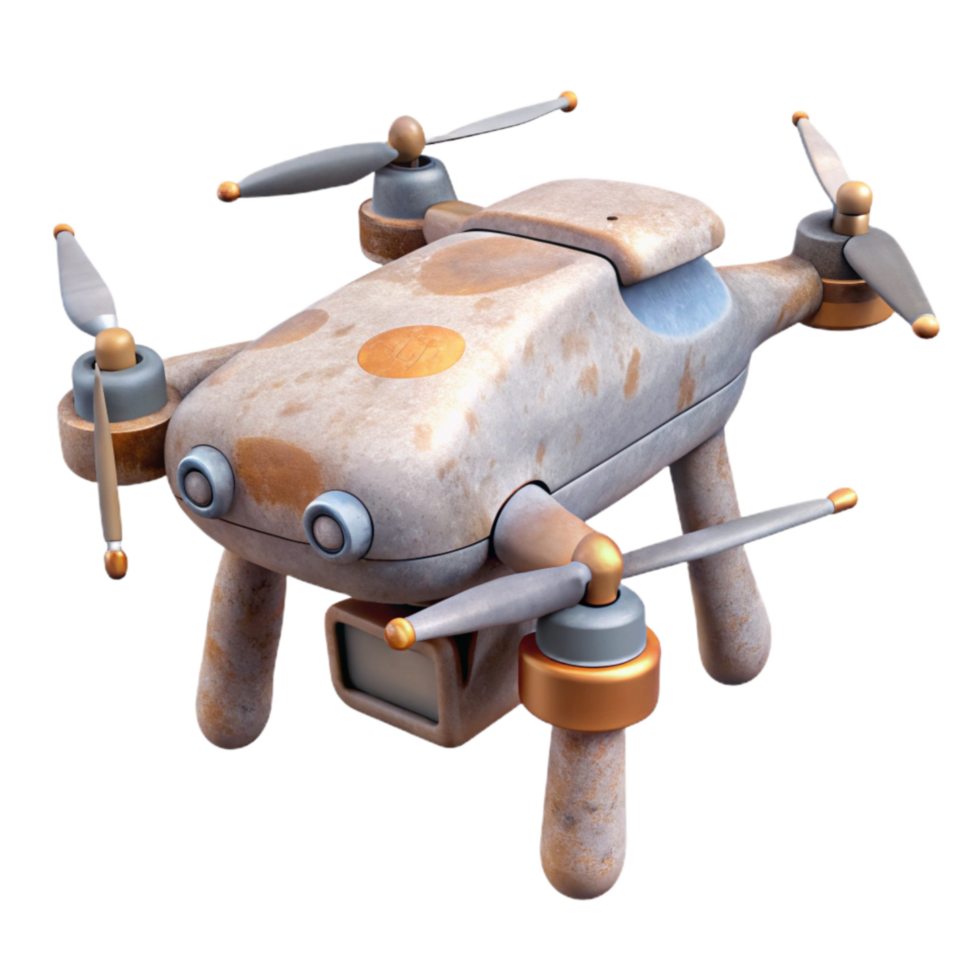beautiful contemporary Drone in Descent Transparent Background high quality png