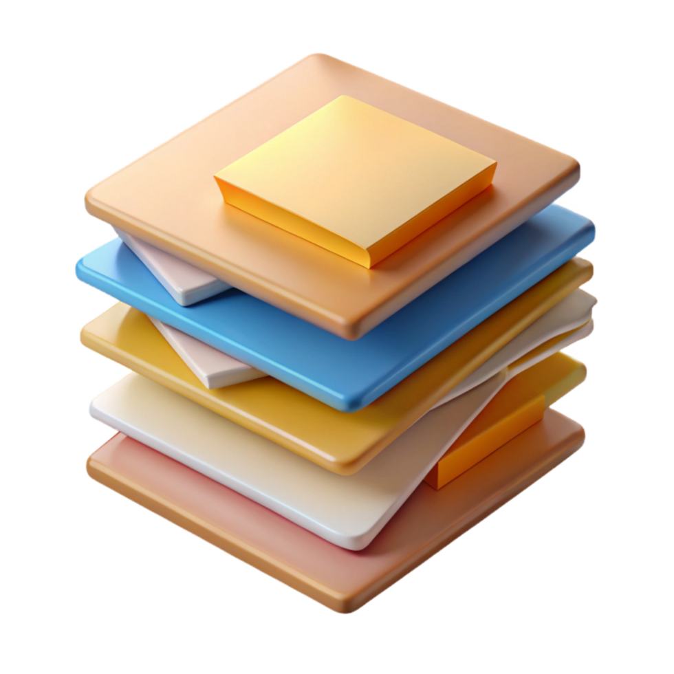 magnificent abstract Stack of Paper with Paperclip Cutout authentic png