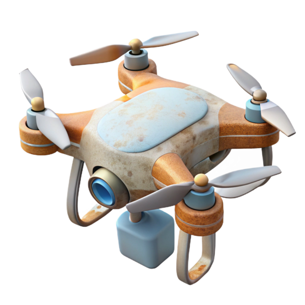 impressive traditional Drone in Descent Transparent Background detailed png