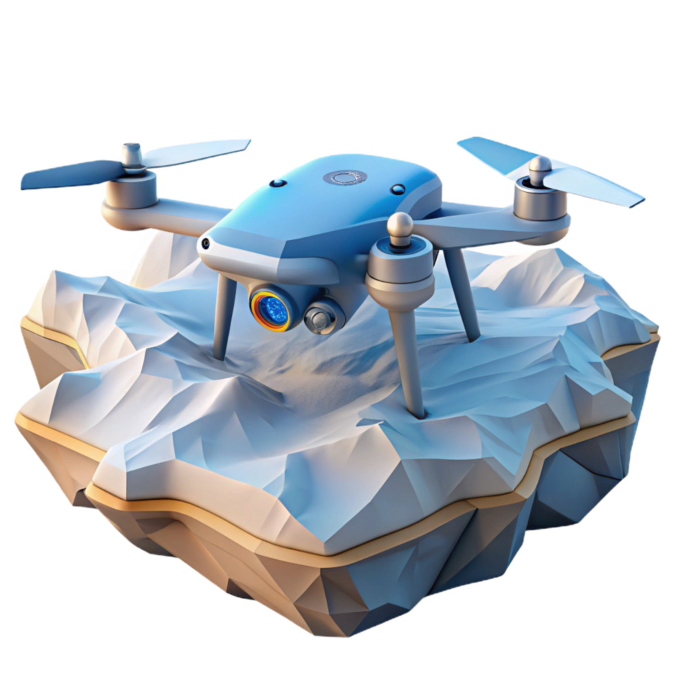elegant vintage Drone in Flight Over Green Fields Cutout authentic png