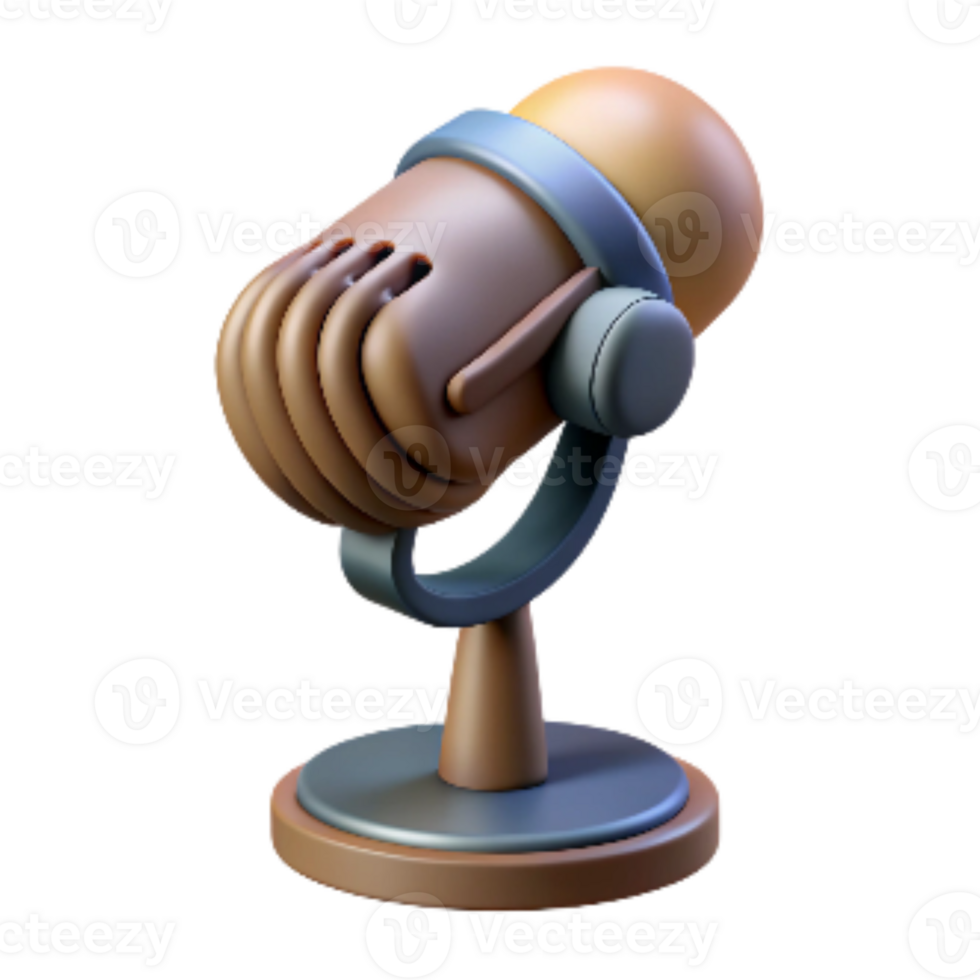 serene contemporary Stage Microphone with Stand Cutout professional png