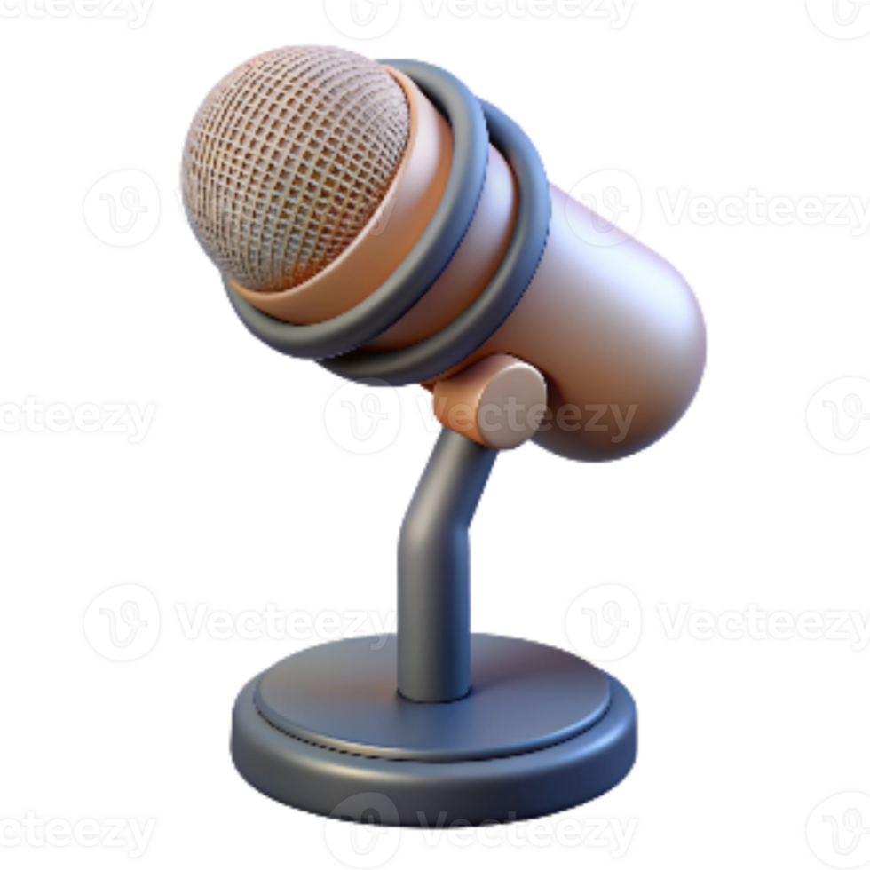 beautiful creative Stage Microphone with Stand Cutout png