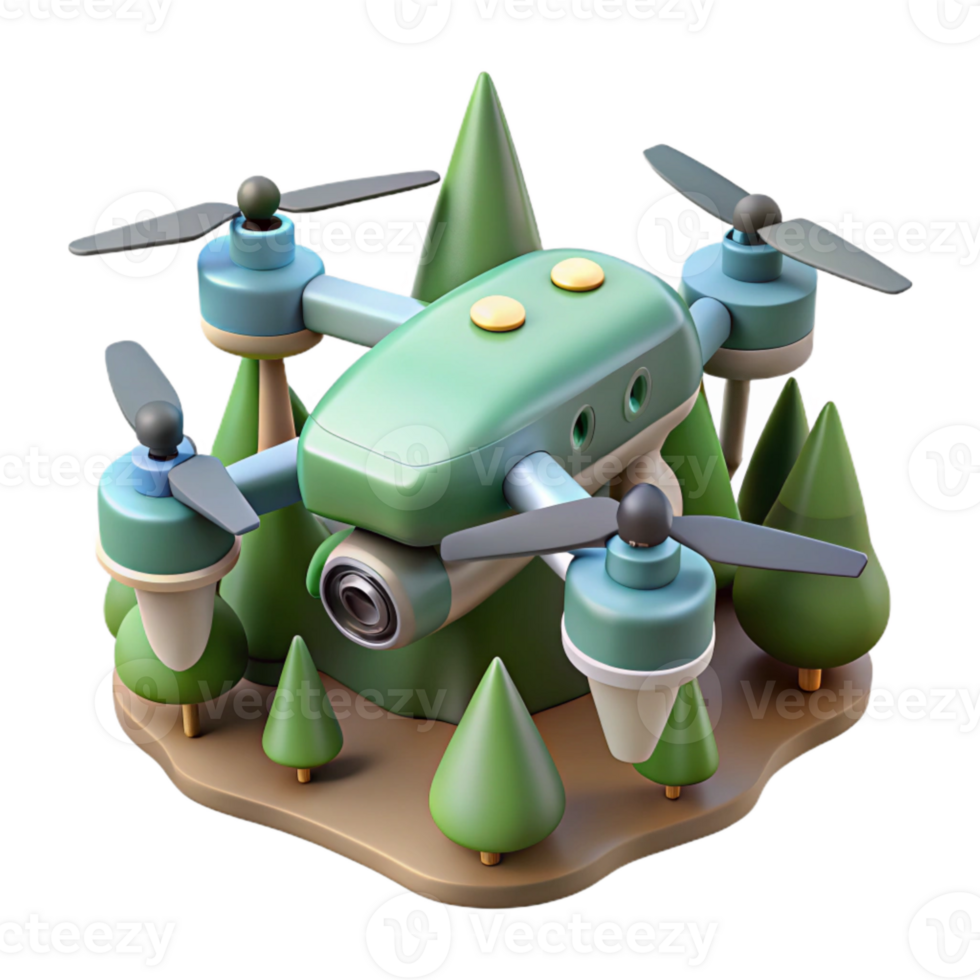 beautiful rustic Drone in Flight Over Green Fields Cutout png