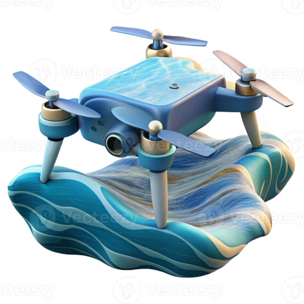impressive minimalist Drone in Flight Over Green Fields Cutout professional png