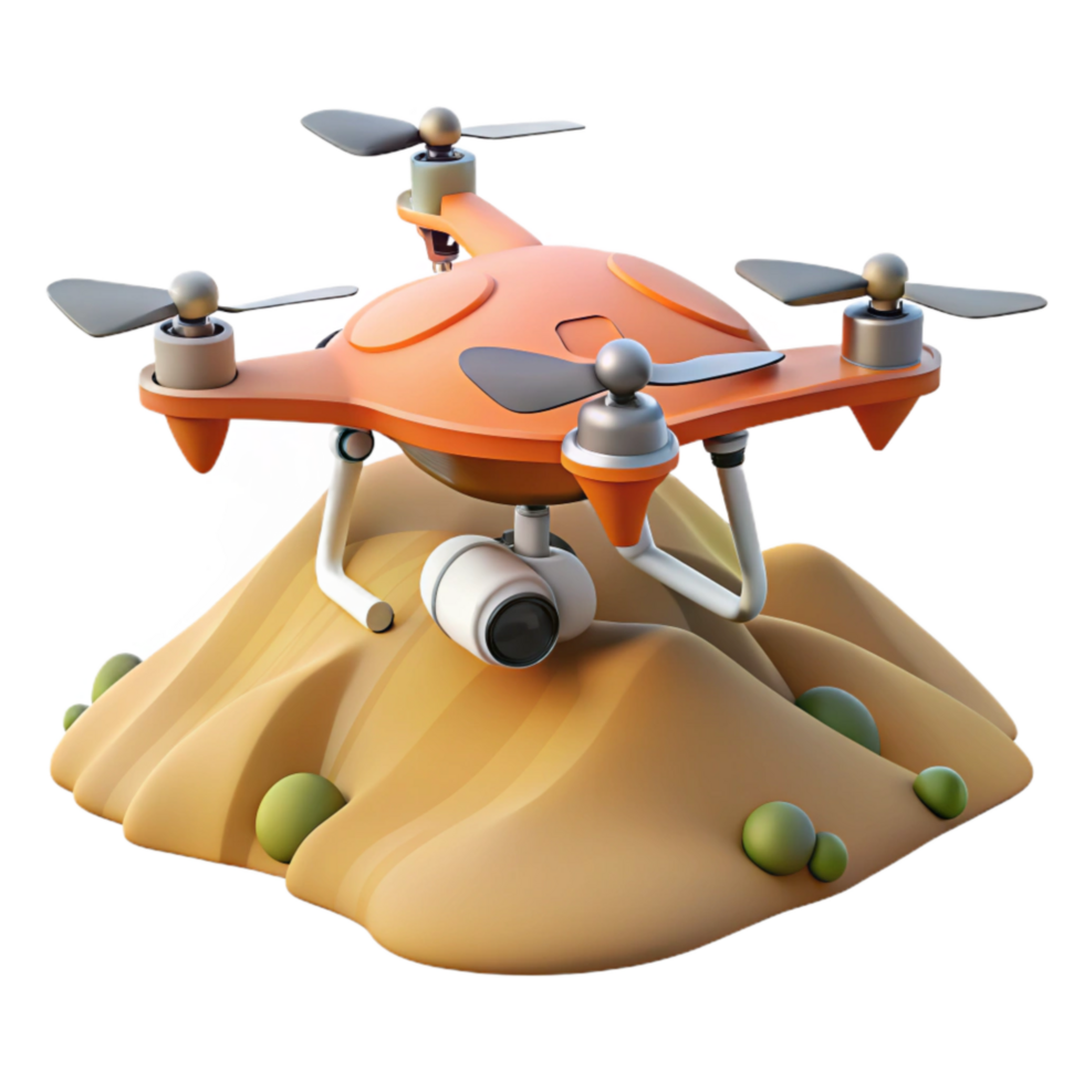 extraordinary rustic Drone in Flight Over Green Fields Cutout png