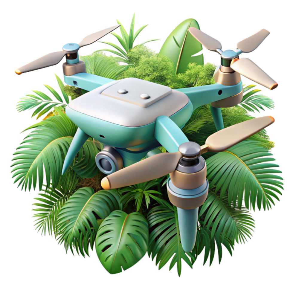 wonderful vintage Drone in Flight Over Green Fields Cutout high resolution png