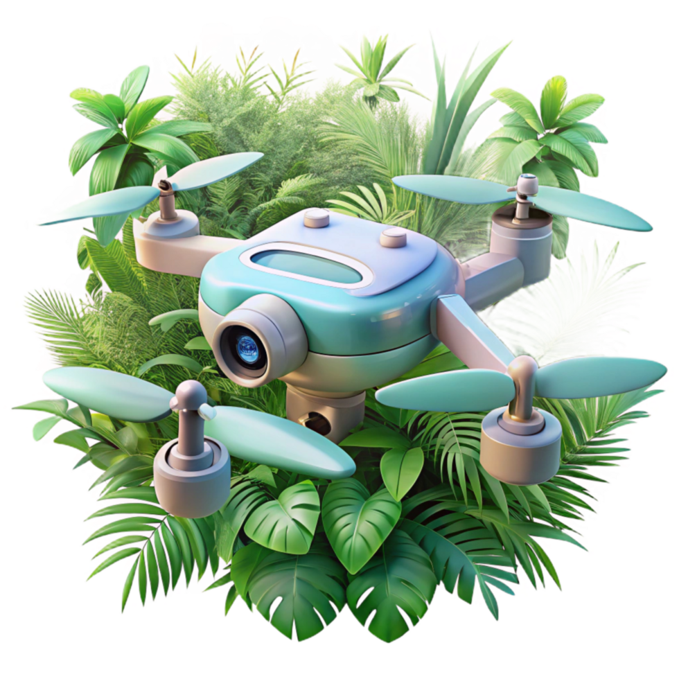 dramatic artistic Drone in Flight Over Green Fields Cutout png