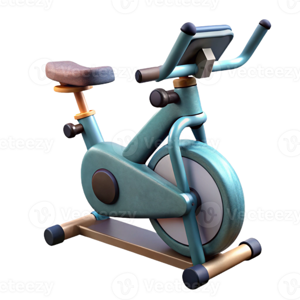 dramatic contemporary Stationary Bike Digital Display Isolated high quality png