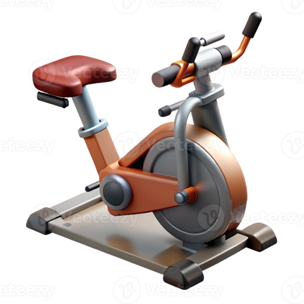 beautiful modern Stationary Bike Recumbent Position Isolated png