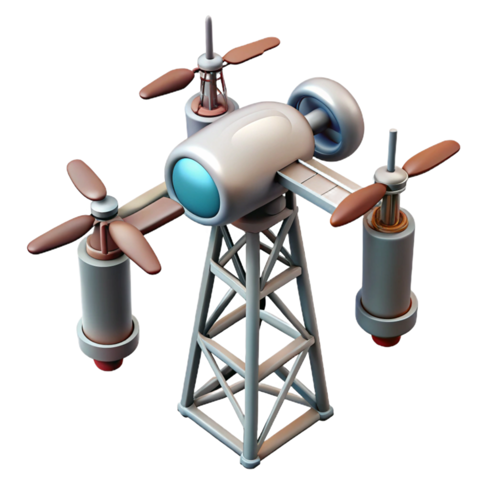 elegant classic Drone Inspection of Cell Tower Isolated original png