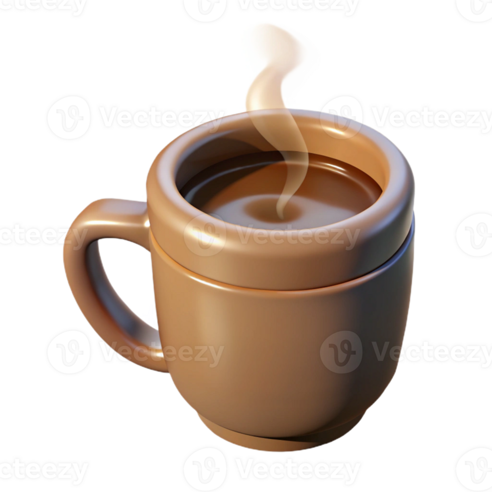 magnificent abstract Steaming Coffee Mug Cutout with Soft Lighting high resolution png