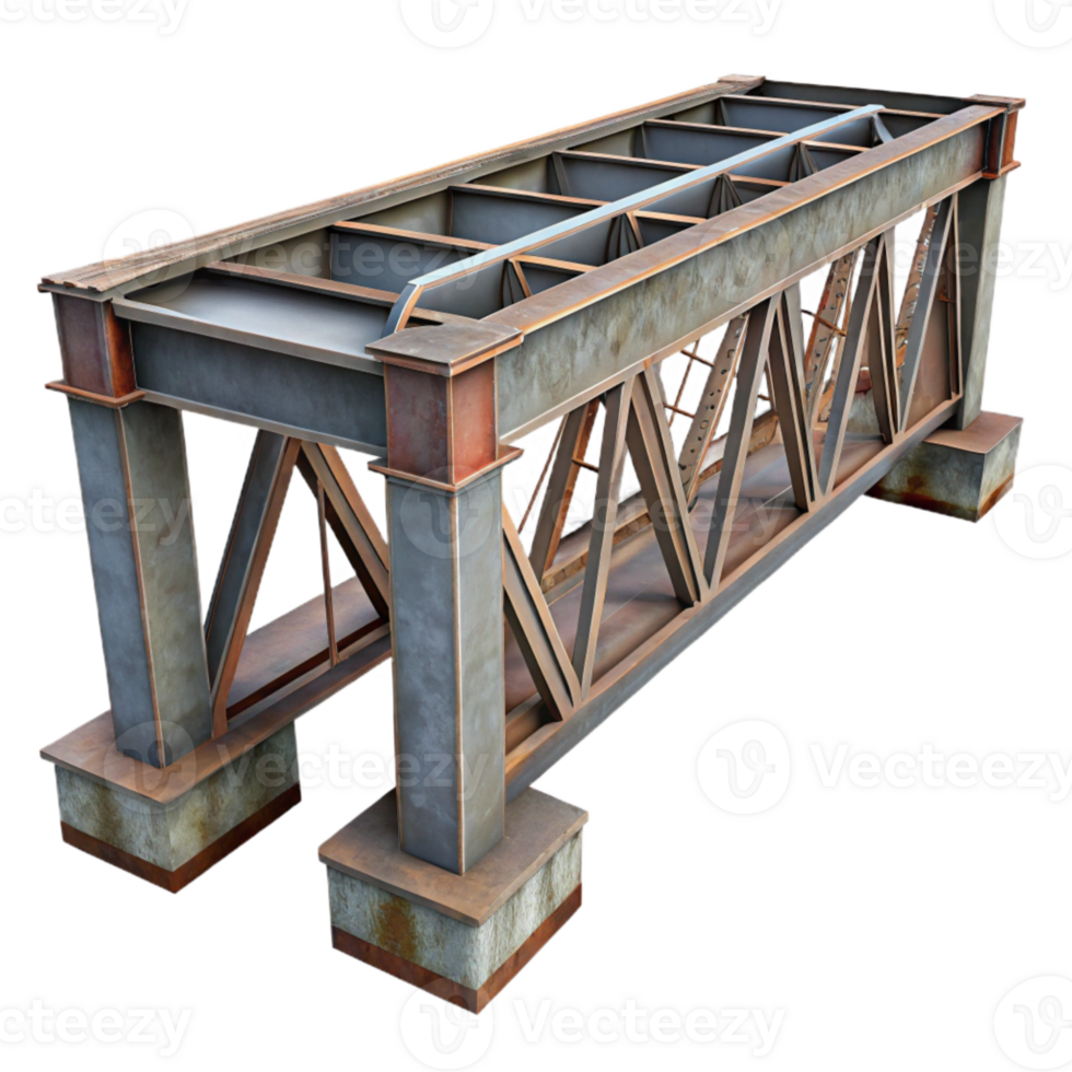 wonderful classic Steel Girder Bridge Industrial Strength Isolated professional png