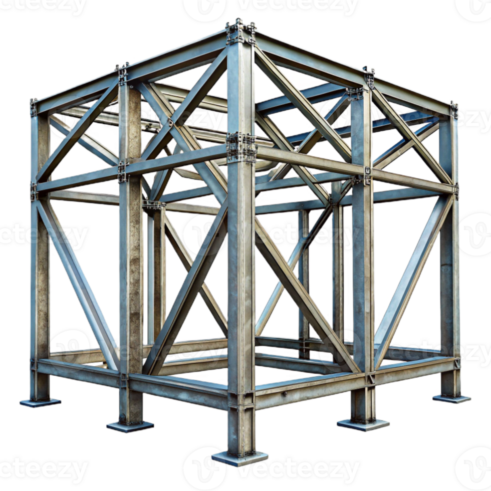 magnificent modern Steel Frame Structure Industrial Design Isolated original png