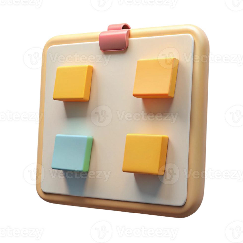 magnificent abstract Sticky Notes on Whiteboard Cutout exclusive png