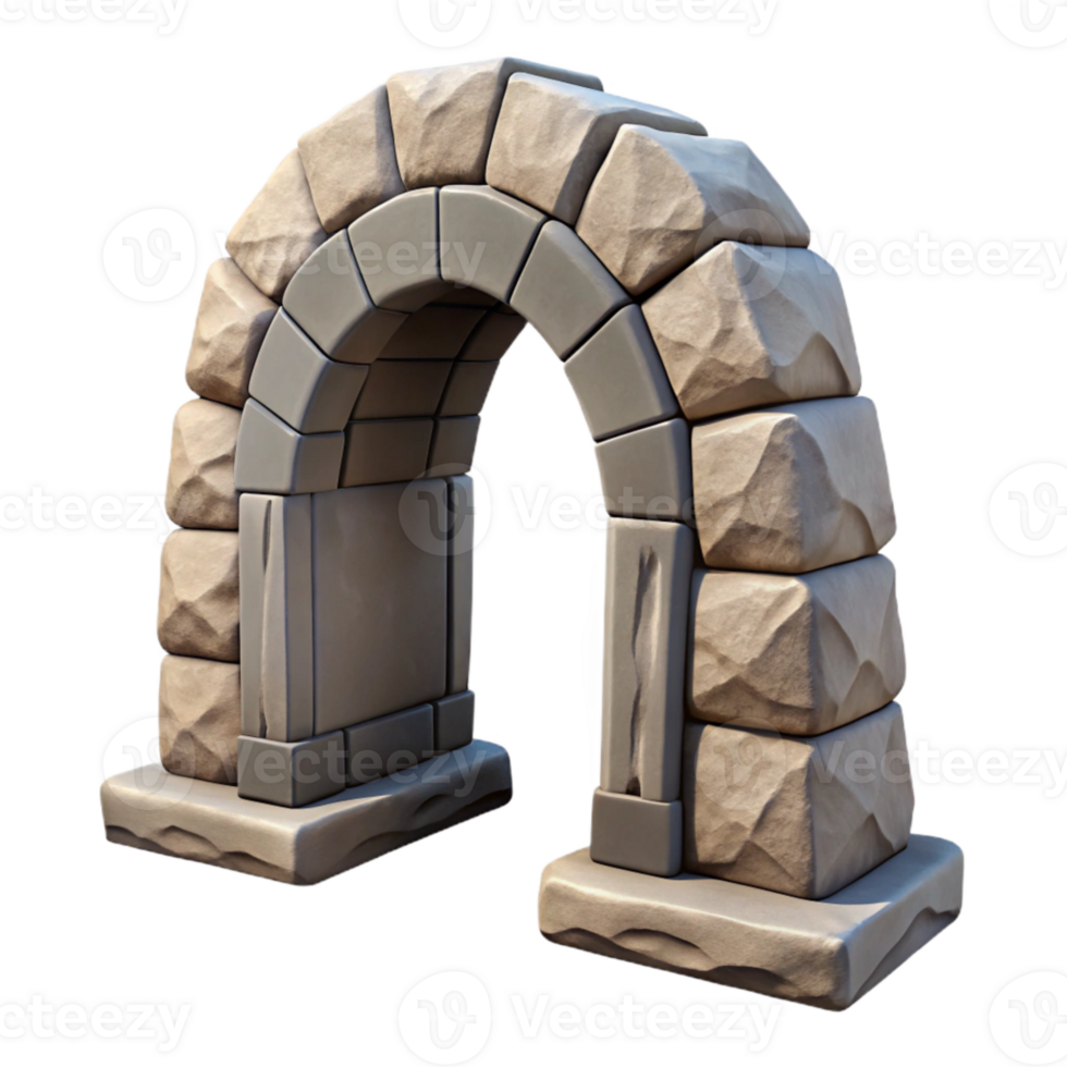 extraordinary creative Stone Archway Entrance Cutout Isolated high resolution png