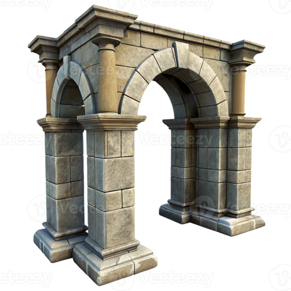 magnificent modern Stone Archway Historic Architecture Isolated professional png