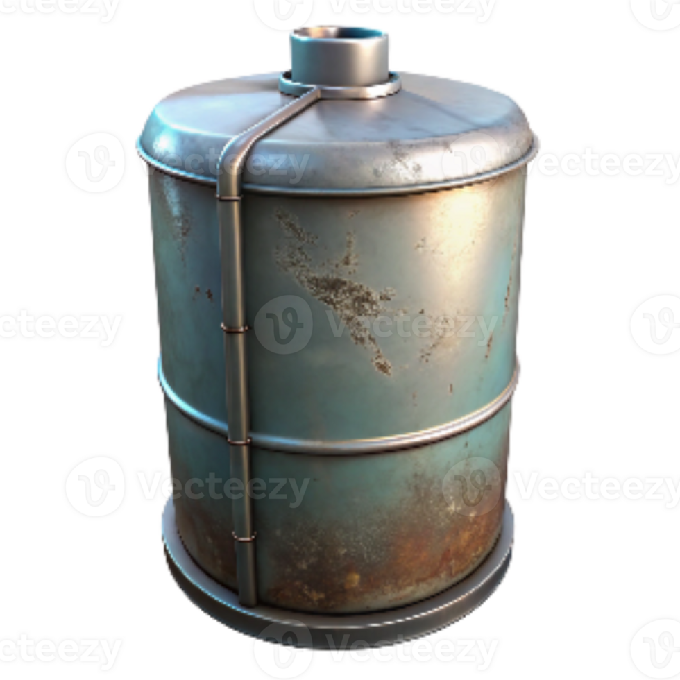 vibrant abstract Storage Tank Cylindrical Metal Transparent Background genuine png