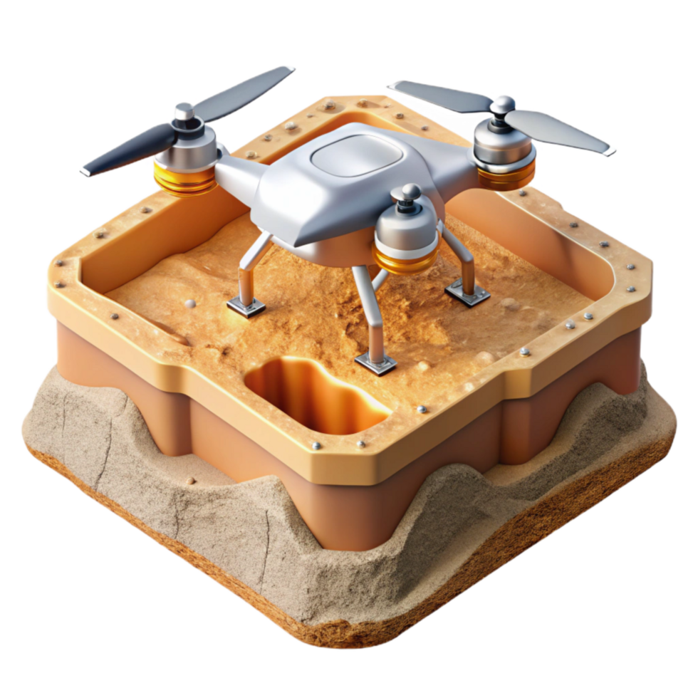 impressive rustic Drone Mapping for Mining Operations Isolated premium png