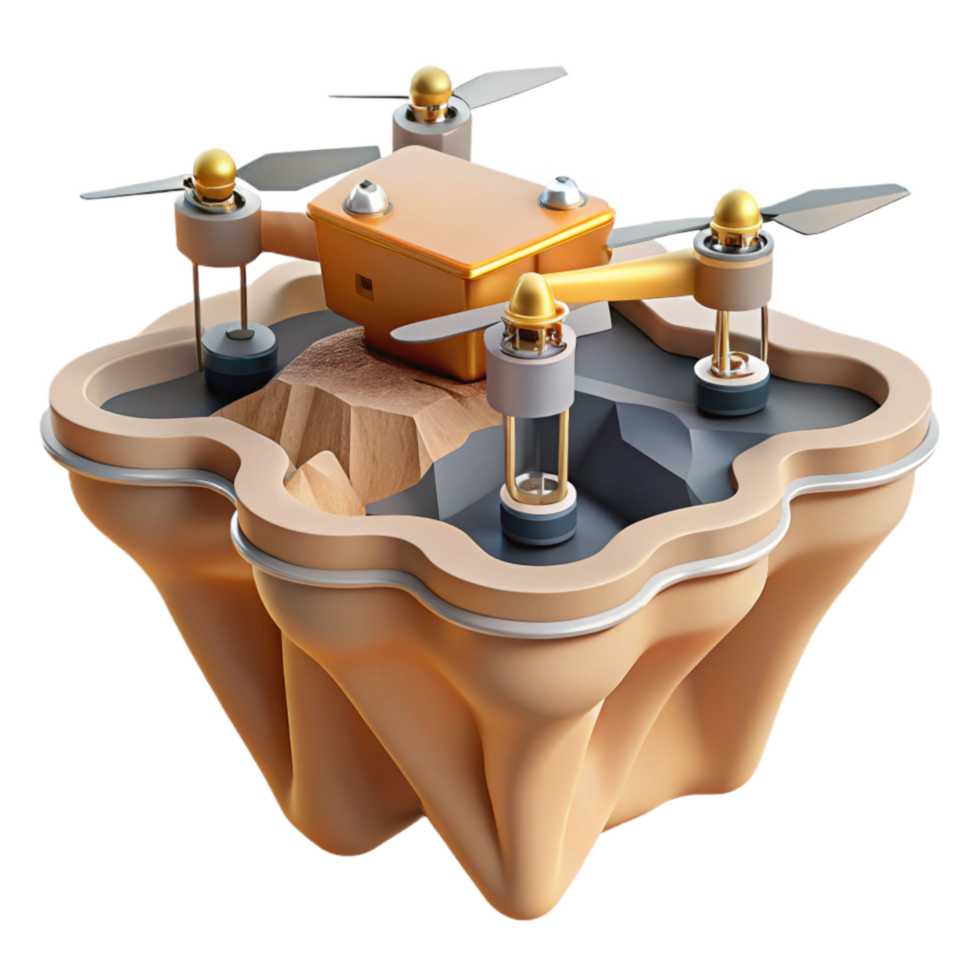 beautiful abstract Drone Mapping for Mining Operations Isolated genuine png