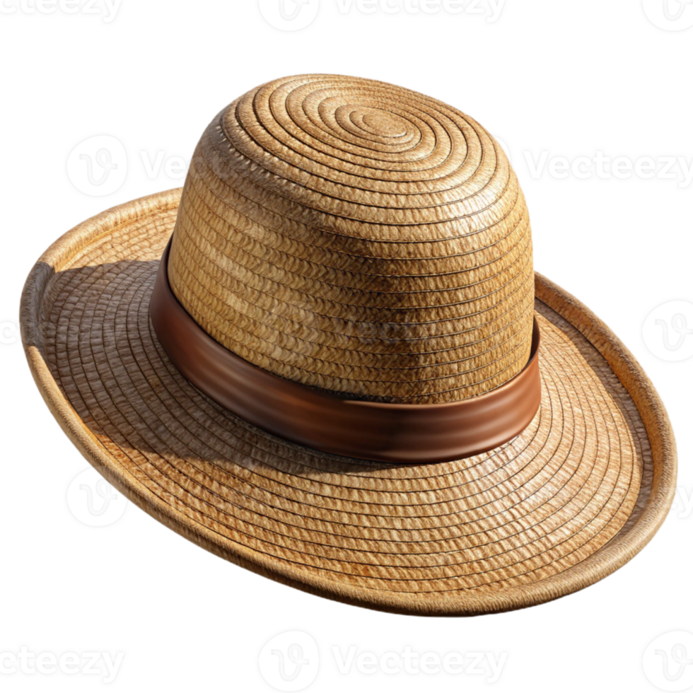 impressive classic Straw Hat Woven Texture Transparent Background exclusive png