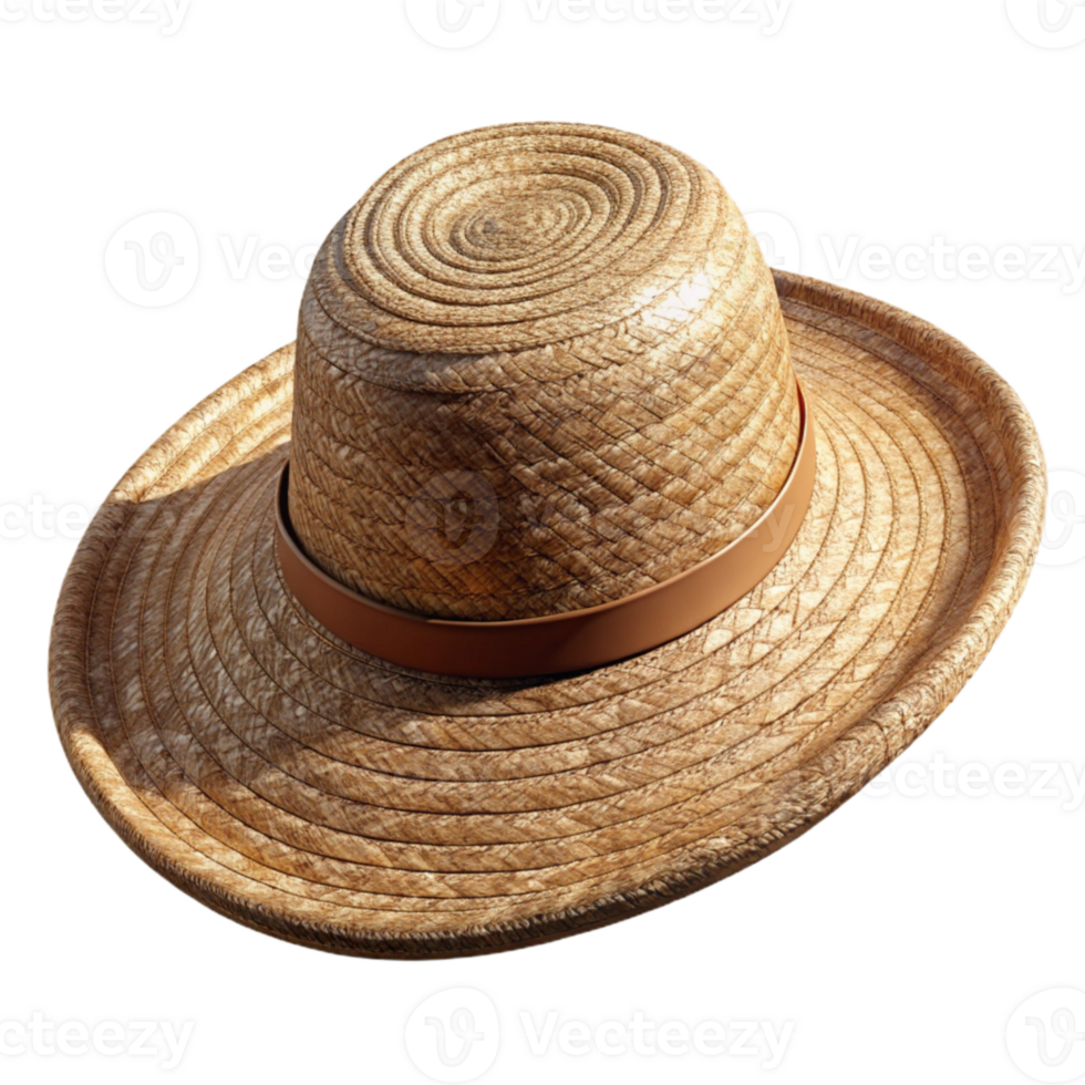wonderful rustic Straw Hat Woven Texture Transparent Background genuine png