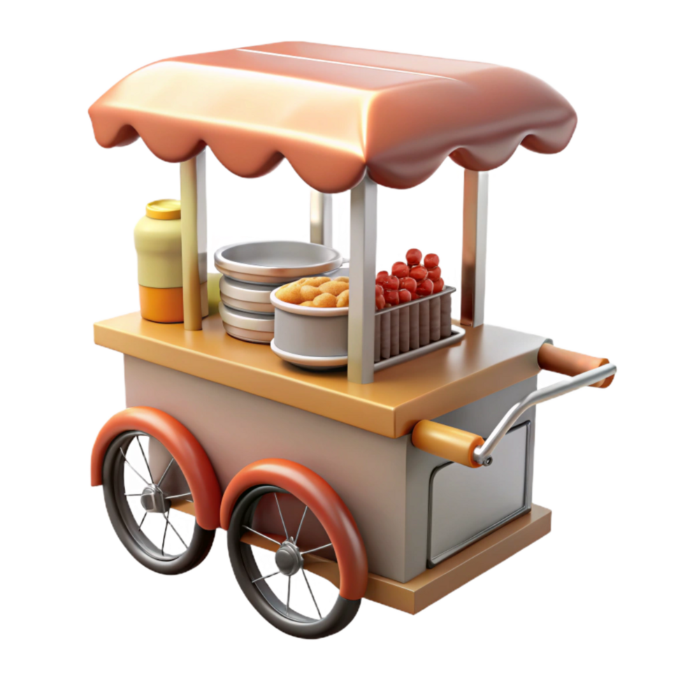 beautiful abstract Street Cart Hot Dog Vendor Transparent genuine png