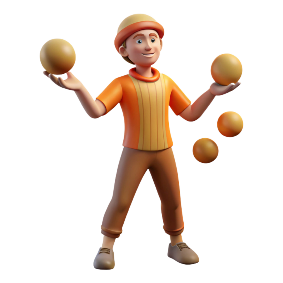 magnificent traditional Street Performer Juggling Balls Transparent Background exclusive png