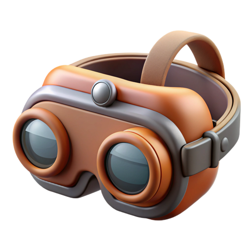 elegant abstract Drone Pilot Goggles First Person View Isolated authentic png