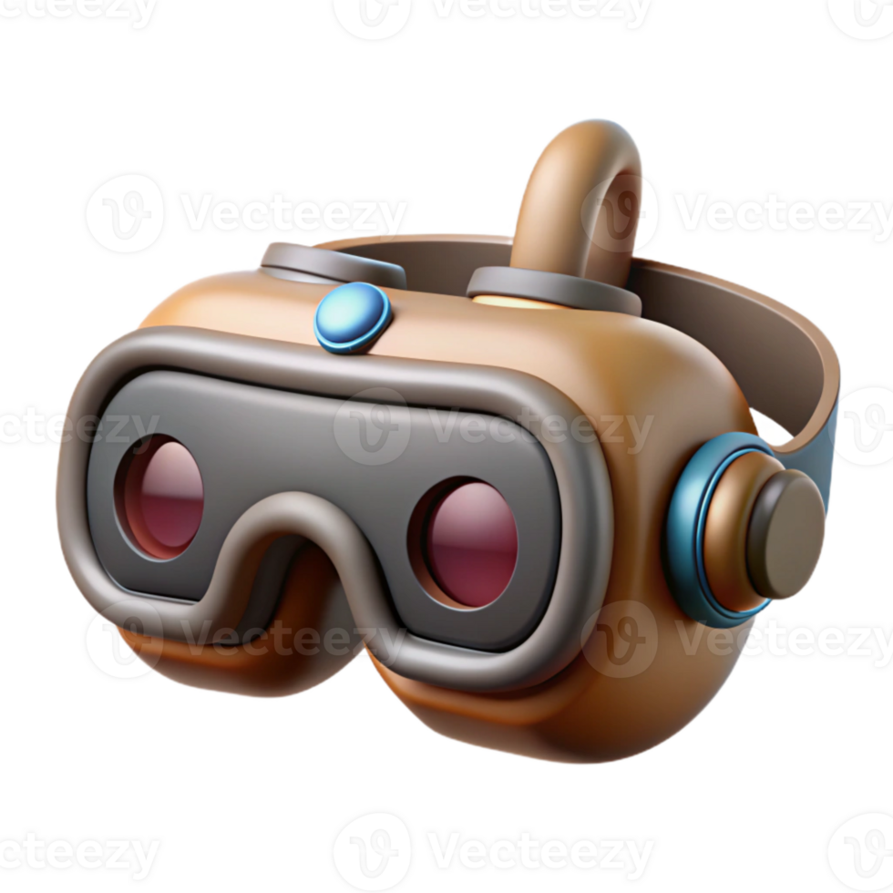 elegant rustic Drone Pilot Goggles First Person View Isolated detailed png