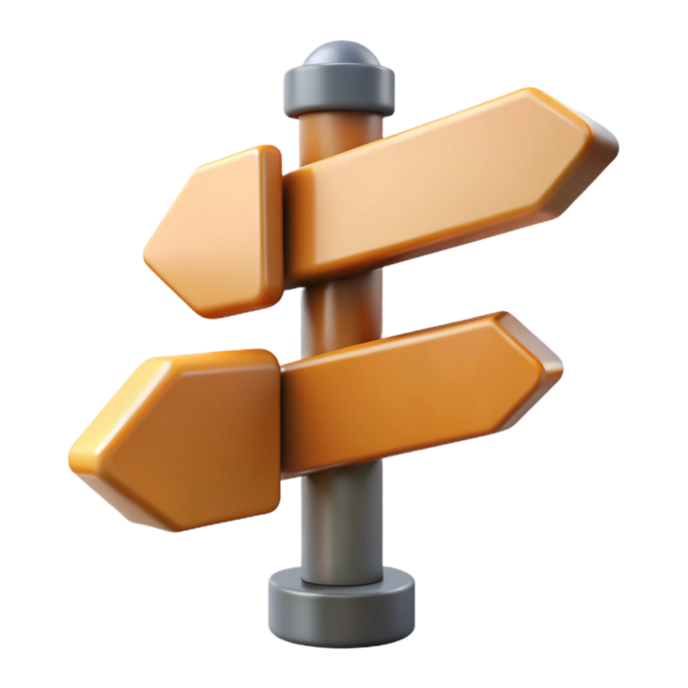 serene traditional Street Sign Directional Arrows Isolated original png