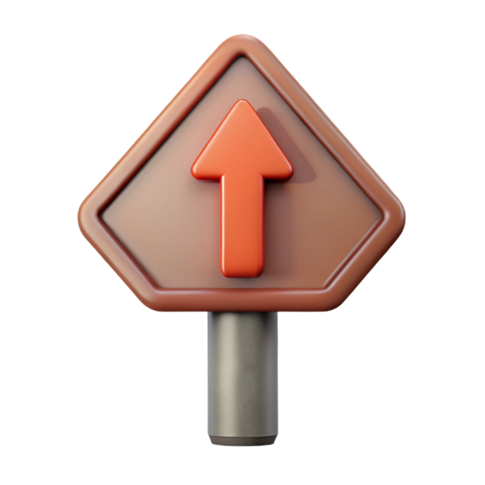 dramatic abstract Street Sign One Way Arrow Isolated high resolution png