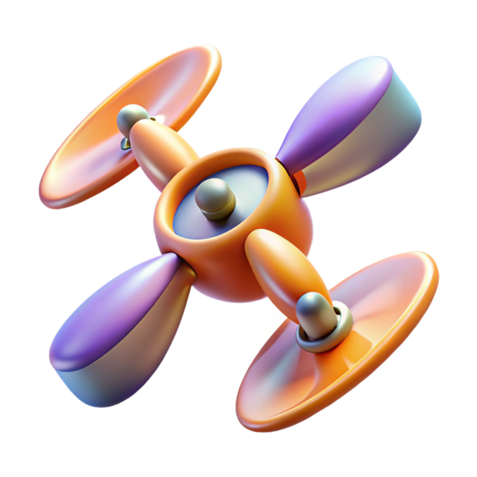 extraordinary modern Drone Propellers in Blur Isolated professional png