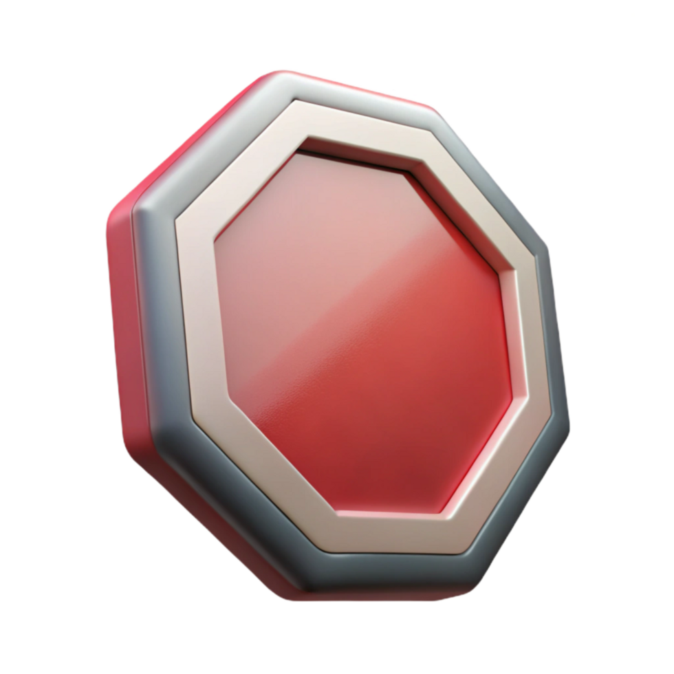 vibrant classic Street Sign Stop Sign Octagonal Shape Transparent Background genuine png
