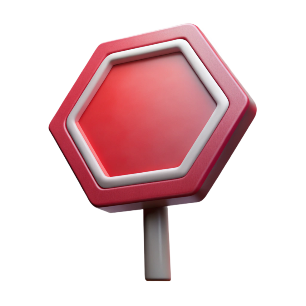 serene artistic Street Sign Stop Sign Octagonal Shape Transparent Background genuine png