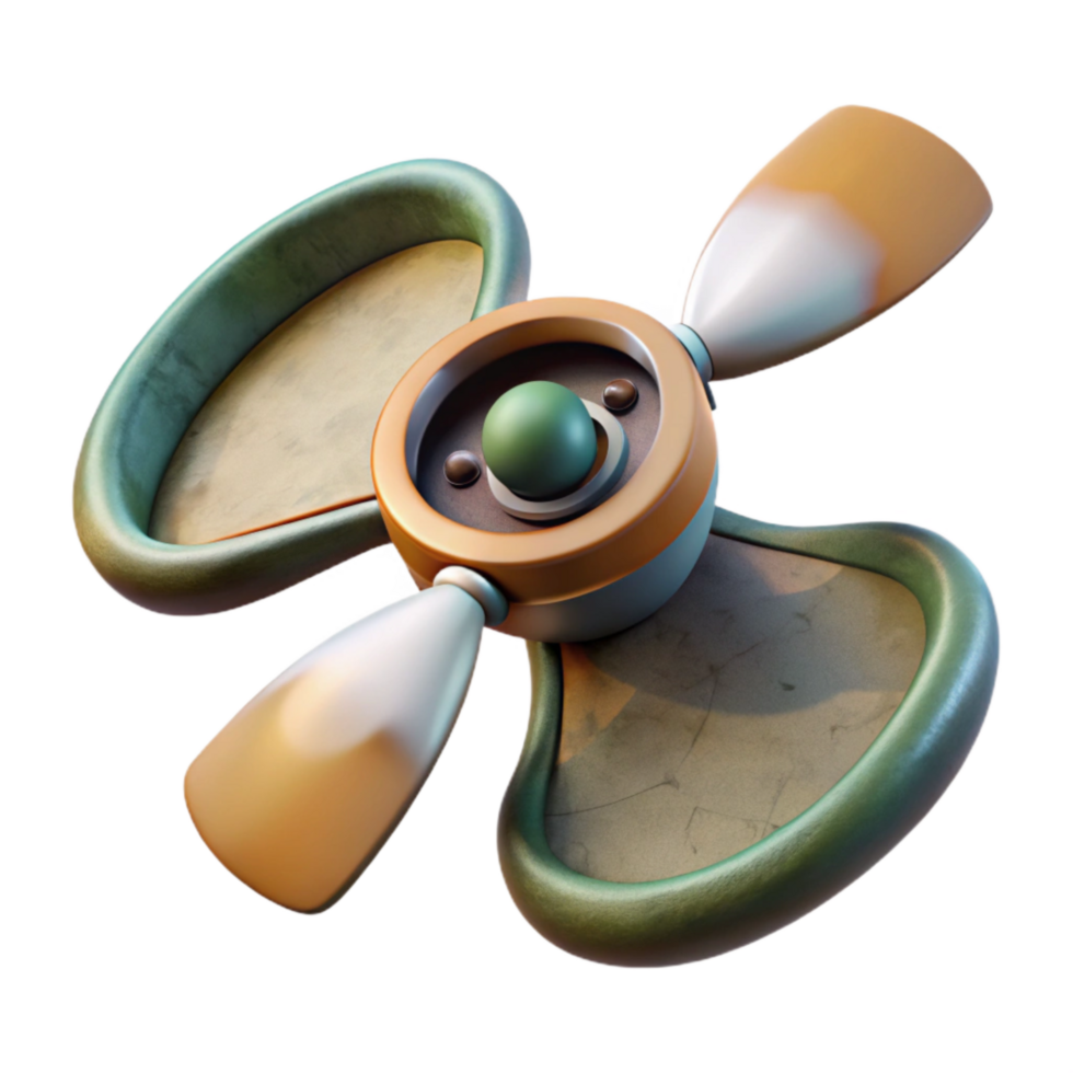 serene rustic Drone Propeller Spinning Isolated high resolution png