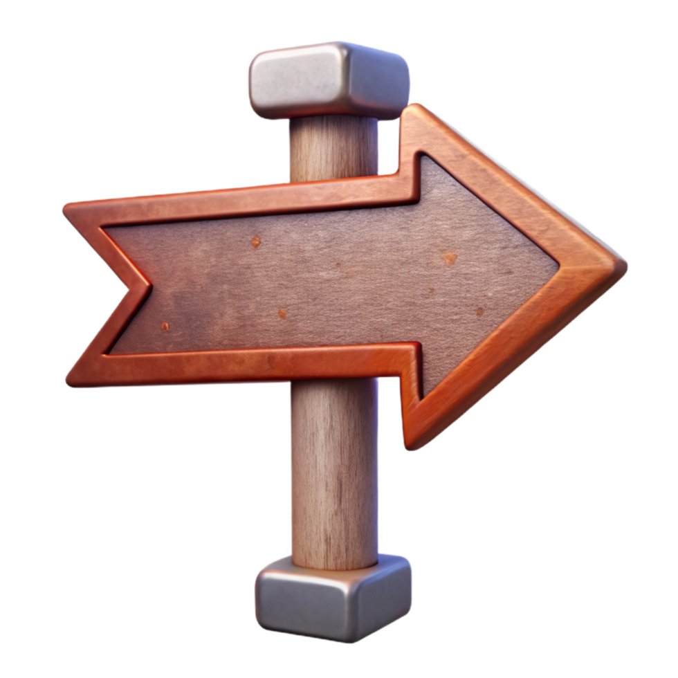 beautiful modern Street Sign with Arrow Direction Isolated original png