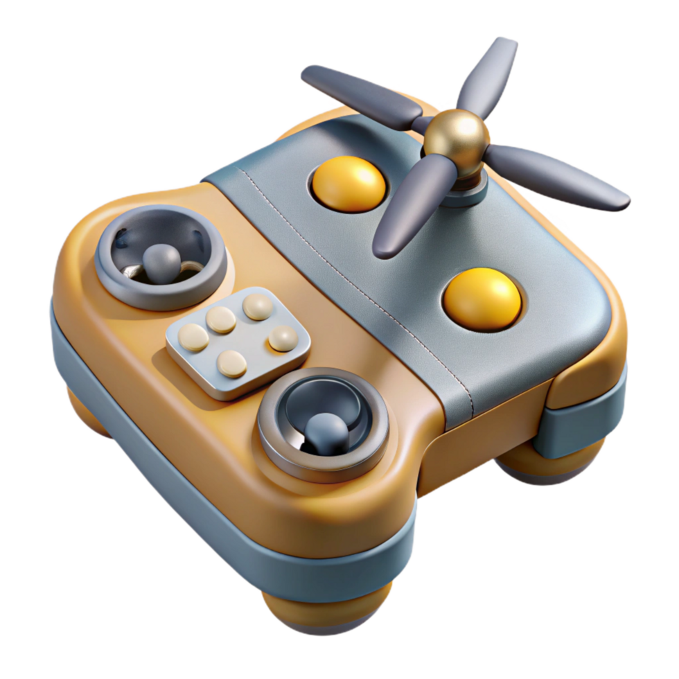 magnificent abstract Drone Remote Control Top View Isolated authentic png