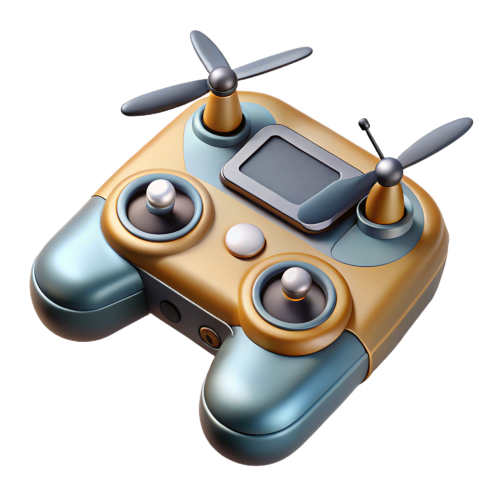 beautiful vintage Drone Remote Control Top View Isolated png