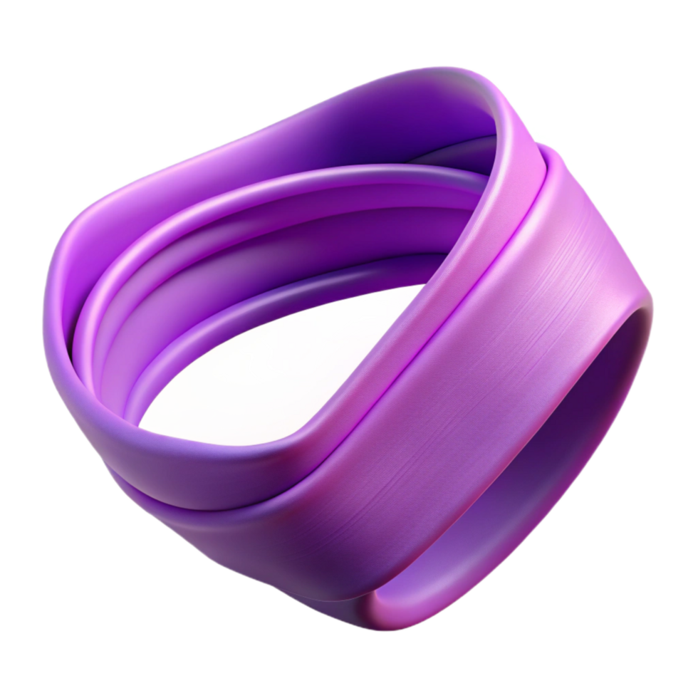 vibrant contemporary Stretching Band Elastic Purple Transparent Background Cutout high resolution png