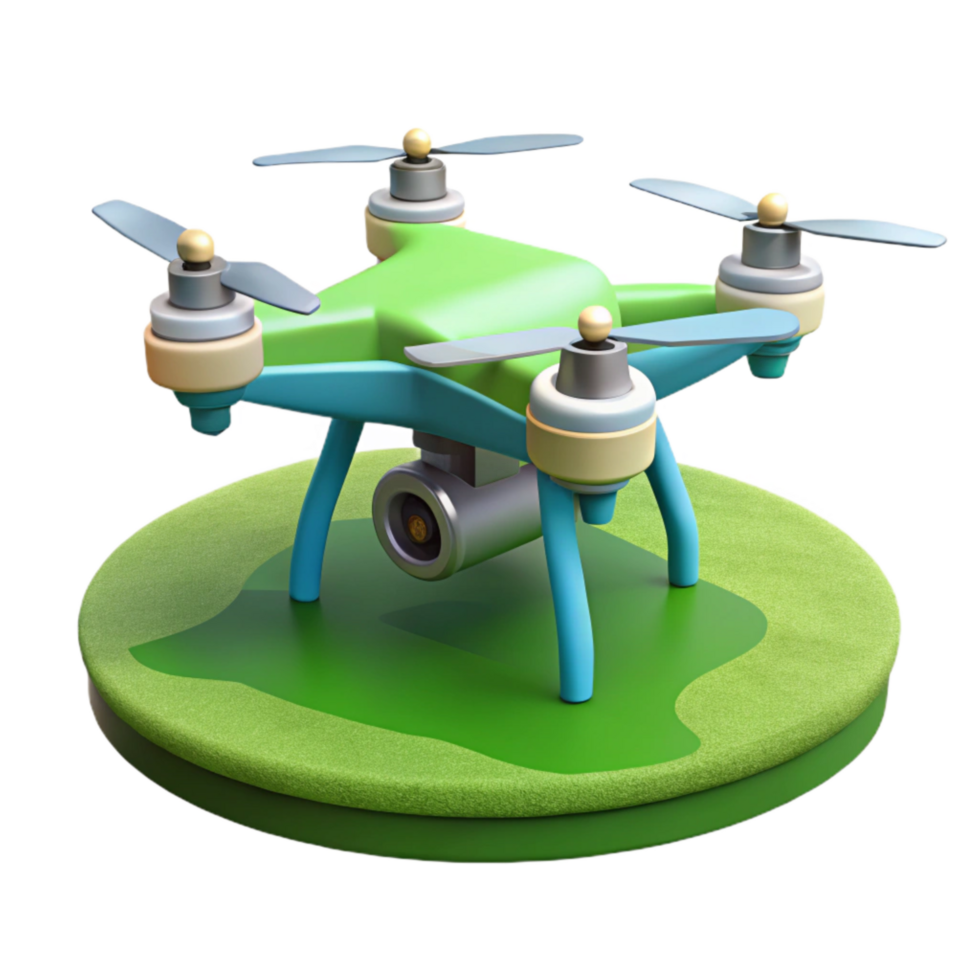 magnificent rustic Drone Shadow on Green Field Isolated png