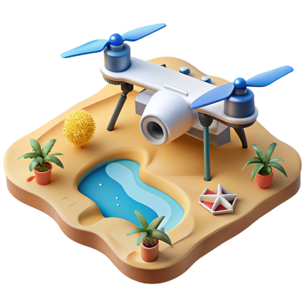 stunning modern Drone Surveying Beach Area Transparent authentic png
