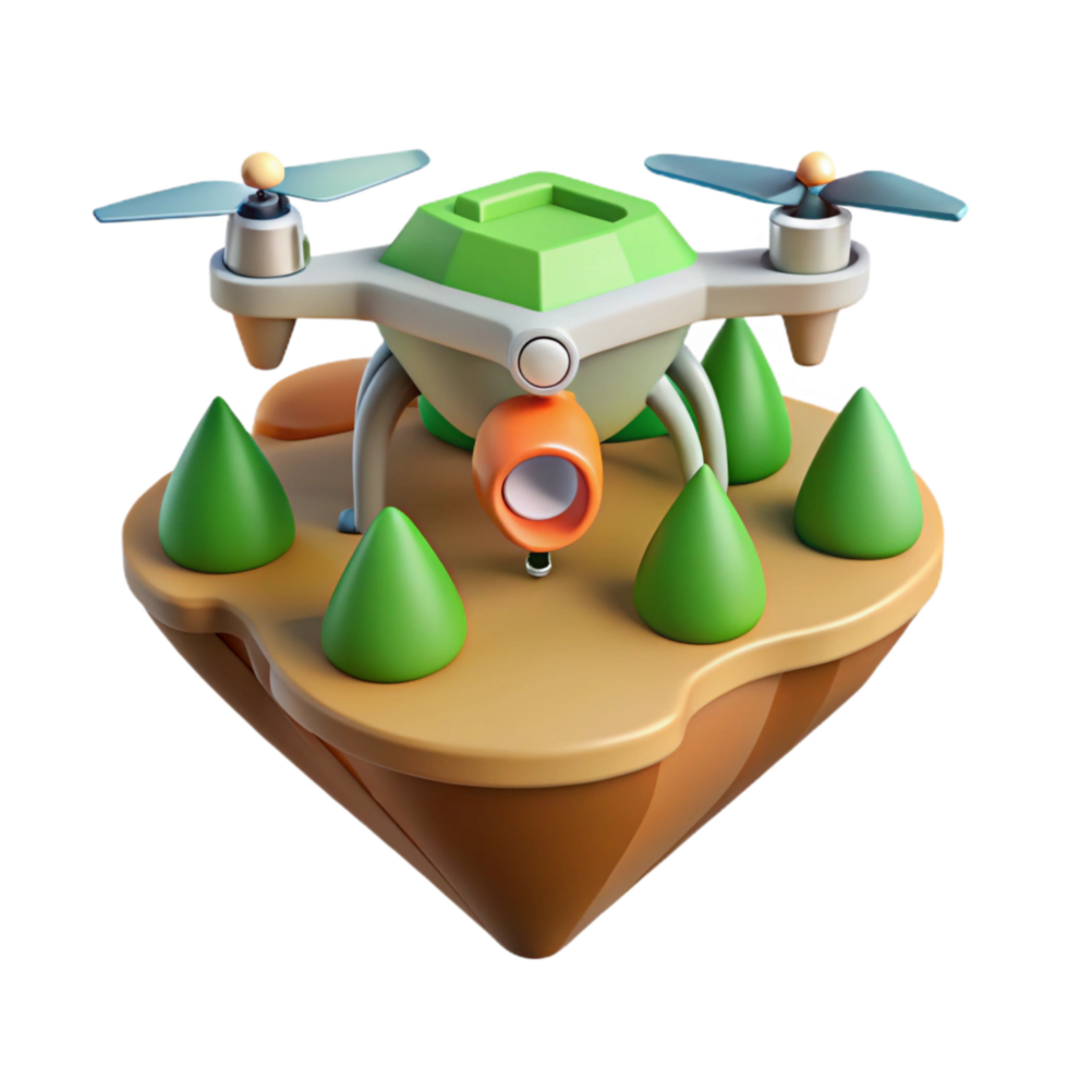 magnificent artistic Drone Surveying Deforestation Cutout high quality png