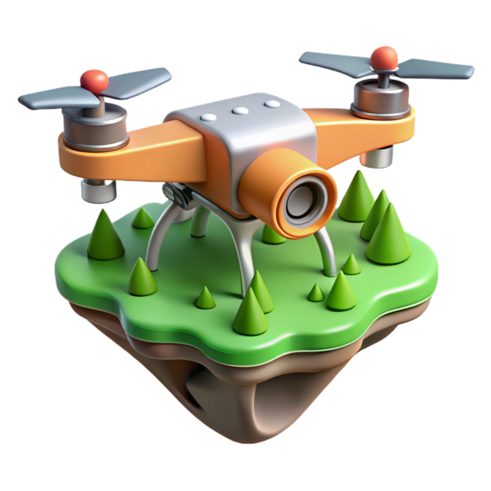 dramatic modern Drone Surveying Deforestation Cutout authentic png