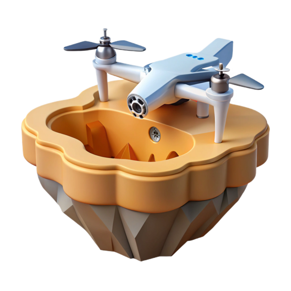 extraordinary artistic Drone Surveying Open Pit Mine Transparent high resolution png