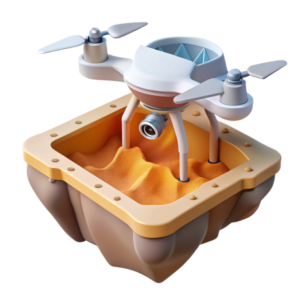 wonderful minimalist Drone Surveying Open Pit Mine Transparent authentic png
